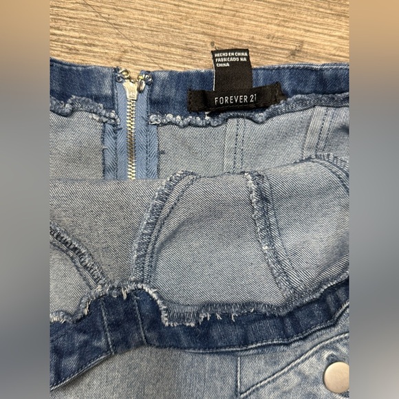 Forever 21 Blue Denim Strapless Dress - Picture 5 of 5